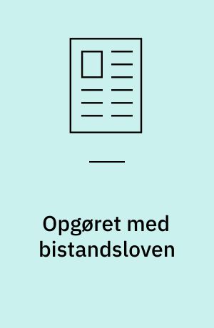 Opgøret med bistandsloven