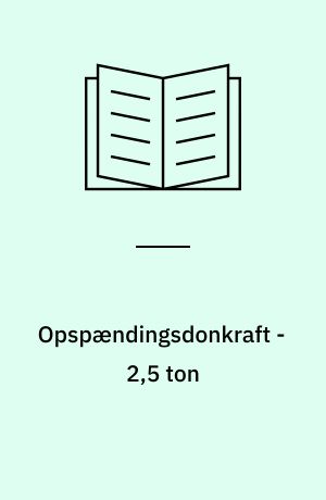 Opspændingsdonkraft - 2,5 ton