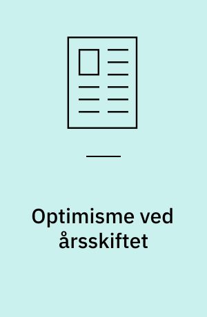 Optimisme ved årsskiftet