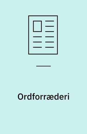 Ordforræderi