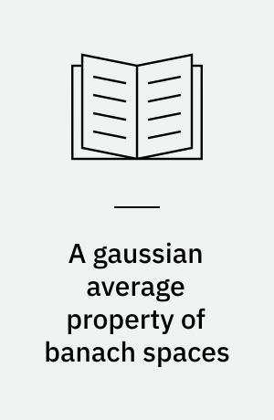 A gaussian average property of banach spaces