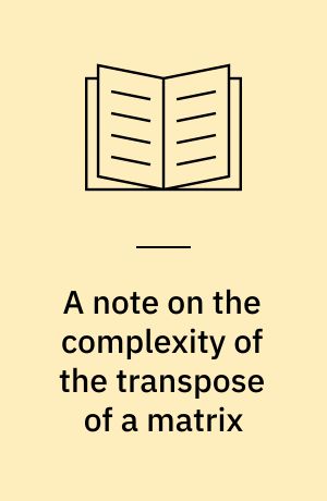 A note on the complexity of the transpose of a matrix