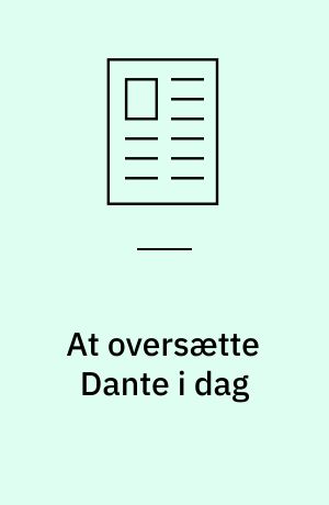 At oversætte Dante i dag