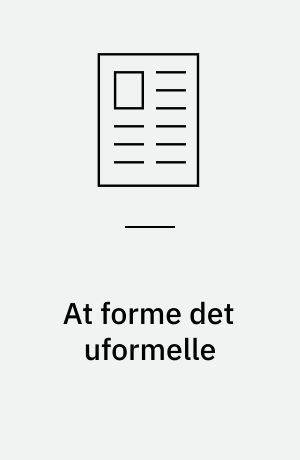At forme det uformelle : om det dansk-tyske forfattertræf på Hald Hovedgård 18.-25. april 2009