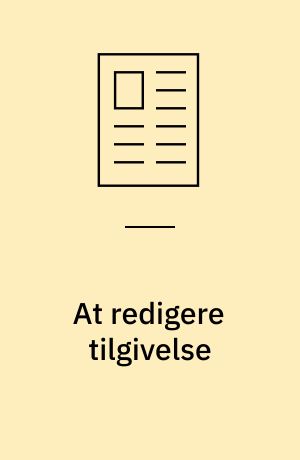 At redigere tilgivelse : et lyd-samarbejde mellem kunst og antropologi