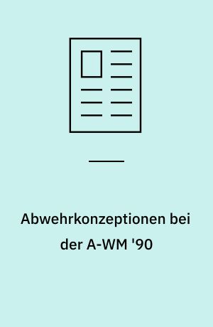 Abwehrkonzeptionen bei der A-WM '90