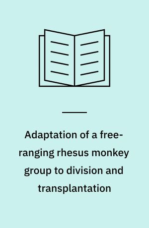 Adaptation of a free-ranging rhesus monkey group to division and transplantation