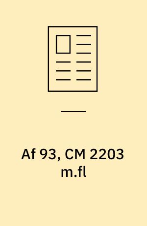 Af 93, CM 2203 m.fl