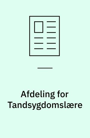 Afdeling for Tandsygdomslære