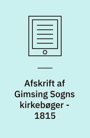 Afskrift af Gimsing Sogns kirkebøger -1815