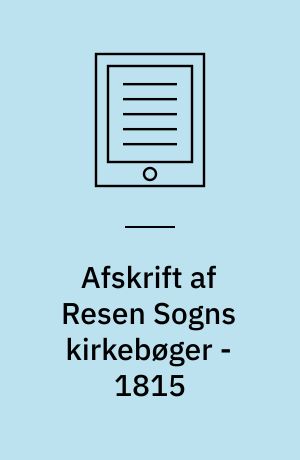 Afskrift af Resen Sogns kirkebøger -1815