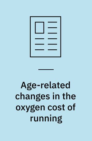 Age-related changes in the oxygen cost of running