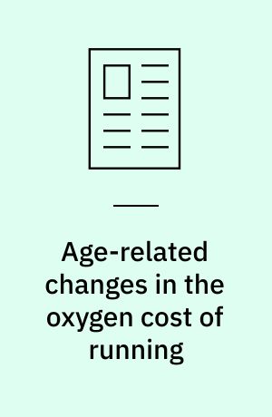 Age-related changes in the oxygen cost of running