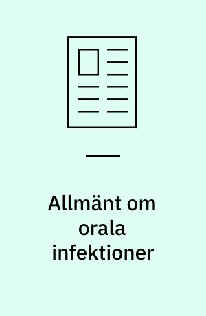 Allmänt om orala infektioner
