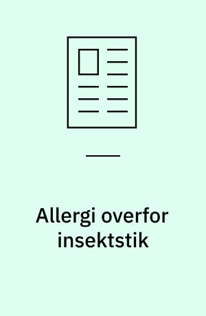 Allergi overfor insektstik