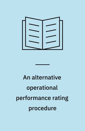 An alternative operational performance rating procedure