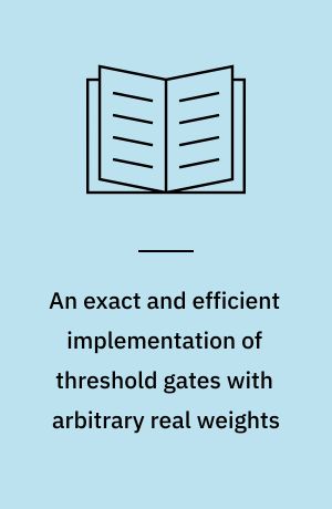 An exact and efficient implementation of threshold gates with arbitrary real weights
