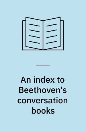 An index to Beethoven's conversation books