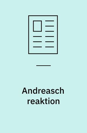 Andreasch reaktion : en for thioglycolsyre ejendommelig jernreaktion