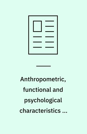 Anthropometric, functional and psychological characteristics of eight-year-old Brazilian children from low socioeconomic status