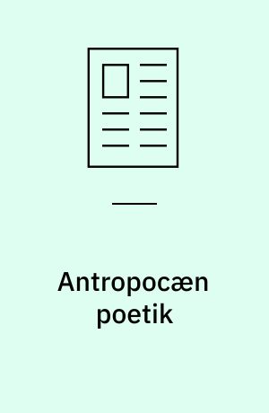 Antropocæn poetik