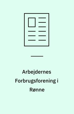 Arbejdernes Forbrugsforening i Rønne