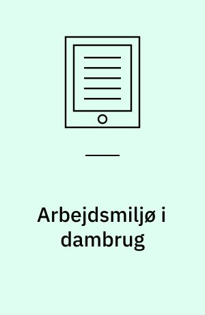 Arbejdsmiljø i dambrug