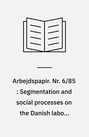 Arbejdspapir. Nr. 6/85 : Segmentation and social processes on the Danish labour market : reflections on the concept of segmentation in connection with the research project "Changes in the structure and functioning of the Danish labour market - segmentation and employment"