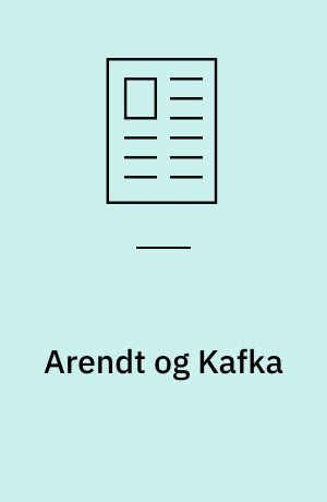 Arendt og Kafka : retten til at have rettigheder i Franz Kafkas "Forvandlingen"