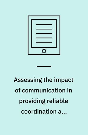 Assessing the impact of communication in providing reliable coordination and ancillary services from renewable generation plants : dissertation submitted 2018