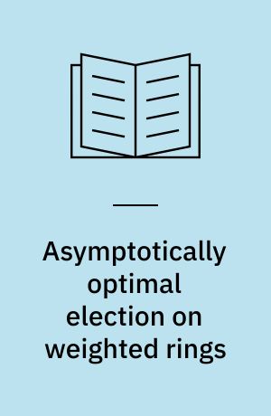 Asymptotically optimal election on weighted rings