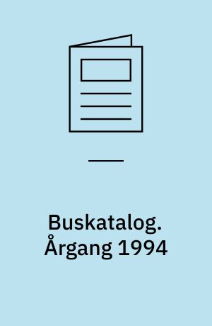 Buskatalog. Årgang 1994