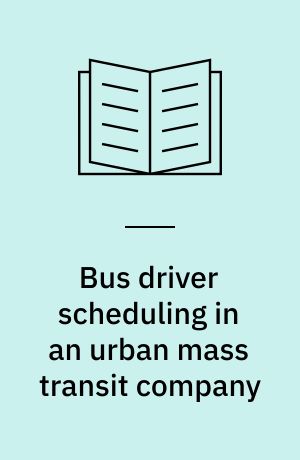 Bus driver scheduling in an urban mass transit company
