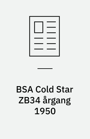 BSA Cold Star ZB34 årgang 1950