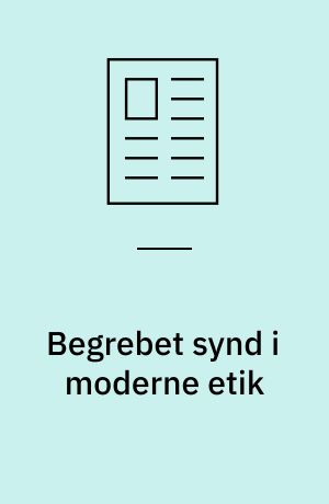 Begrebet synd i moderne etik