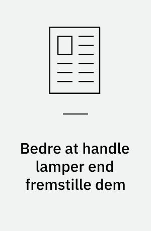 Bedre at handle lamper end fremstille dem : Louis Poulsen-aktien er en solid aktie, men for investor er Nordisk Solar nok så interessant