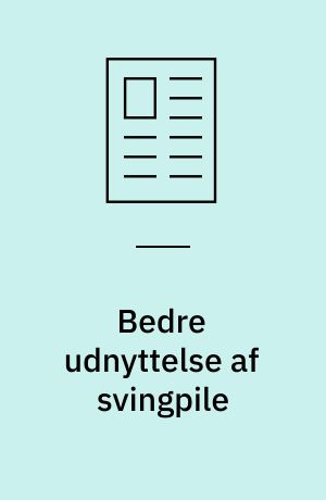 Bedre udnyttelse af svingpile : en vej til forbedret trafikafvikling og -sikkerhed i de danske trafiksignalanlæg?