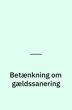 Betænkning om gældssanering