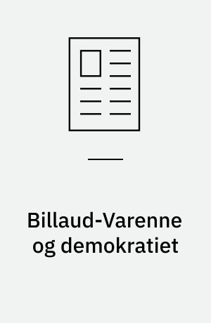 Billaud-Varenne og demokratiet : en studie i jacobinismens teori og praksis