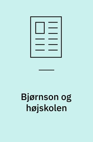 Bjørnson og højskolen