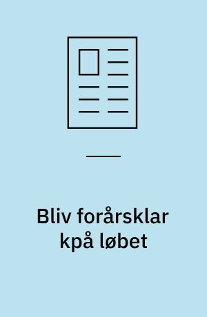 Bliv forårsklar kpå løbet