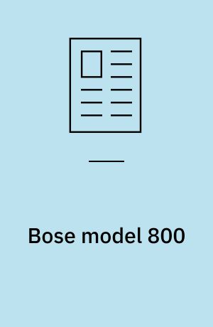 Bose model 800