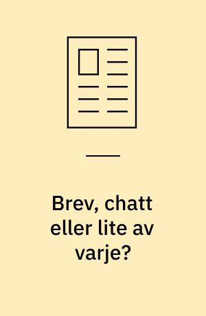 Brev, chatt eller lite av varje? : språk- och textnormer i ett digitalt kommunforum för medborgarservice