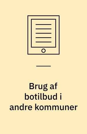 Brug af botilbud i andre kommuner