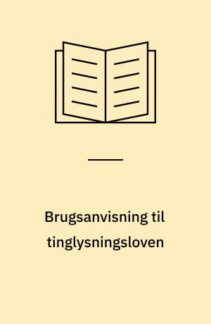 Brugsanvisning til tinglysningsloven