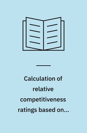 Calculation of relative competitiveness ratings based on a nonparametric approach