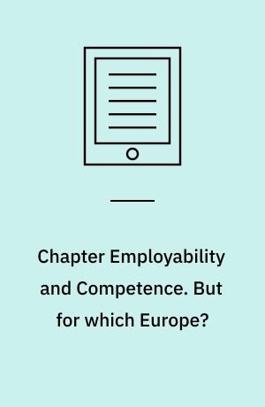 Chapter Employability and Competence. But for which Europe?