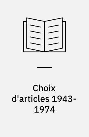 Choix d'articles 1943-1974