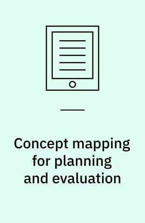 Concept mapping for planning and evaluation