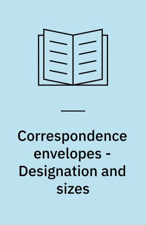 Correspondence envelopes - Designation and sizes